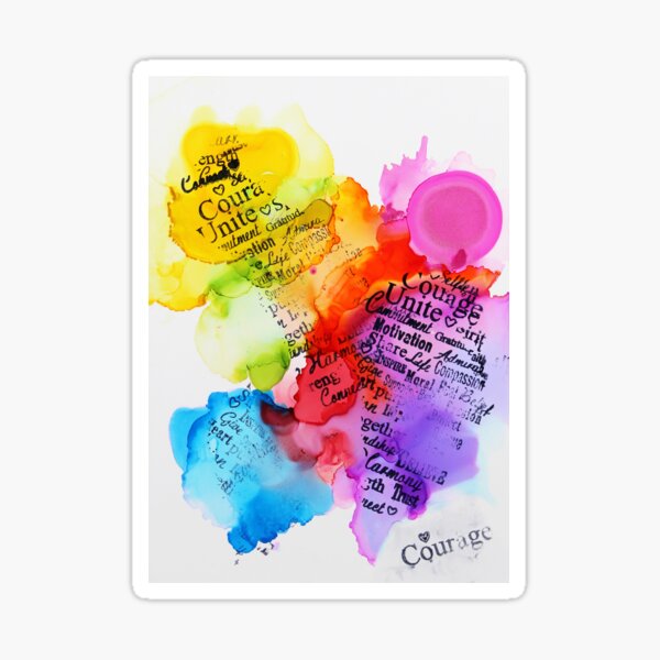 Courage (happy art) Glossy Sticker