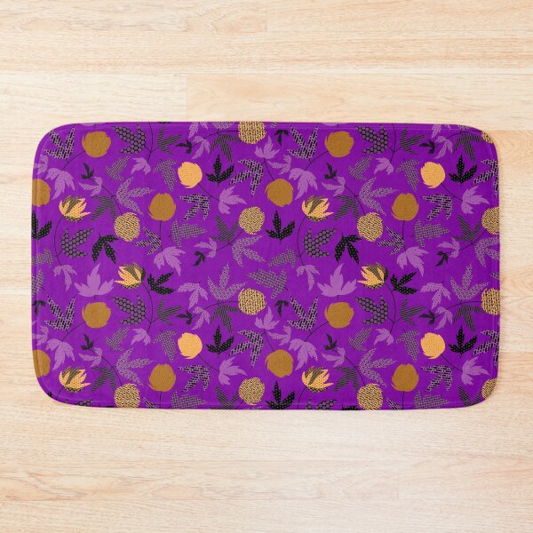 Item preview, Violet flower textured seamless pattern. Yellow flower on violet background designed and sold by Olgus.