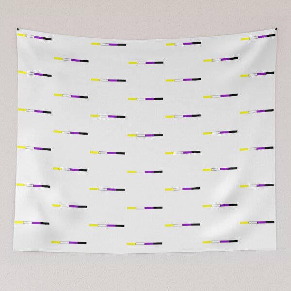 Item preview, 30 skinny rectangles / nonbinary pride flag designed and sold by kassanderplus.