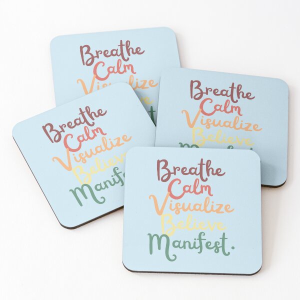 Item preview, Breathe Calm Visualize Believe Manifest-Law Of Attraction designed and sold by ArtIsSixthSense.
