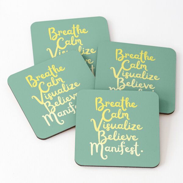 Item preview, Breathe Calm Visualize Believe Manifest-Law Of Attraction designed and sold by ArtIsSixthSense.