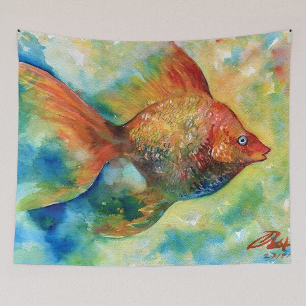 Item preview, Colorful Fish in Watercolour  designed and sold by darrenyeoart.