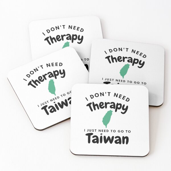 Item preview, I Don't Need Therapy I Just Need To Go To Taiwan Map Graphic White Background designed and sold by Unworldly.