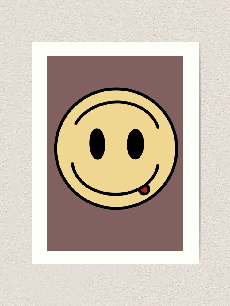 Smiley Face Art Print By Theletterv Redbubble