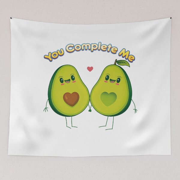 Item preview, You Complete Me Valentine’s Day Funny Cute Avocado Food Kawaii designed and sold by johnta17.