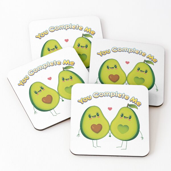 Item preview, You Complete Me Valentine’s Day Funny Cute Avocado Food Kawaii designed and sold by johnta17.