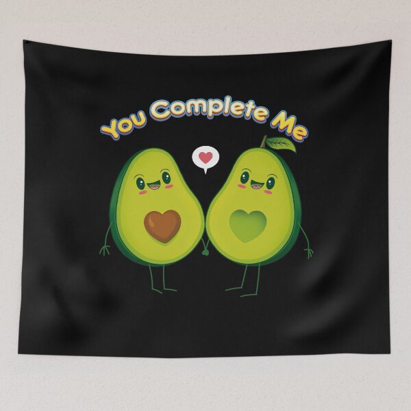 Item preview, You Complete Me Valentine’s Day Funny Cute Avocado Food Kawaii designed and sold by johnta17.