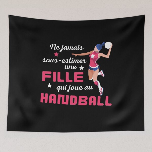 Item preview, Never underestimate a girl who plays handball humorous gift designed and sold by TeeJfm.