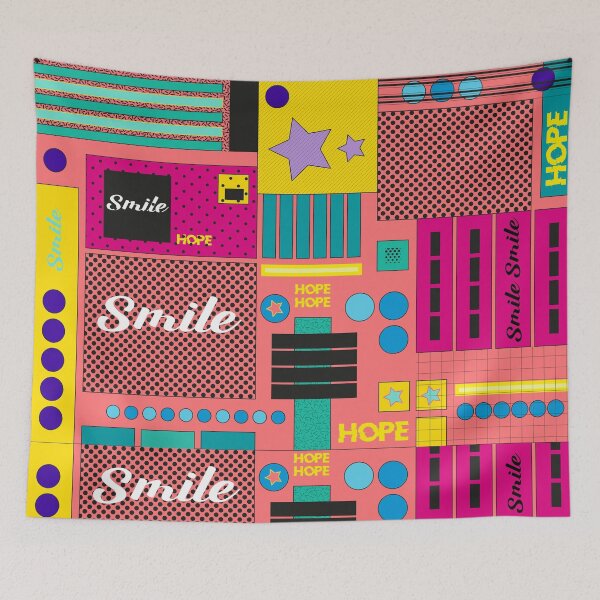 Item preview, great 80s pattern colorful, cool retro feeling with abstract shapes designed and sold by Mauswohn.