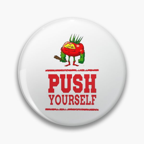 Item preview, Push Yourself Tomato The Barbarian Foodie Superhero Bodybuilder Workout Powerlifter Weightlifter designed and sold by ProjectX23.