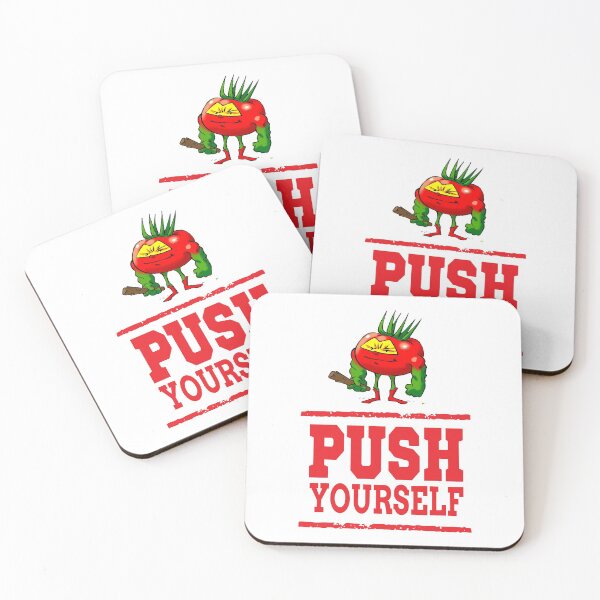 Item preview, Push Yourself Tomato The Barbarian Foodie Superhero Bodybuilder Workout Powerlifter Weightlifter designed and sold by ProjectX23.