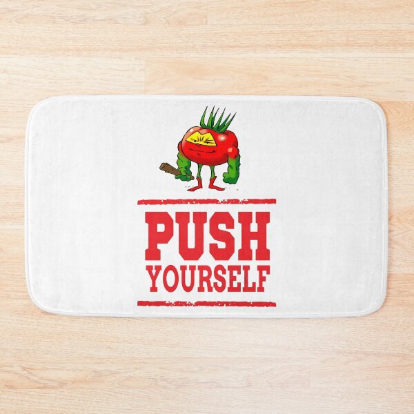 Item preview, Push Yourself Tomato The Barbarian Foodie Superhero Bodybuilder Workout Powerlifter Weightlifter designed and sold by ProjectX23.