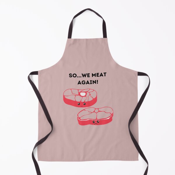 Item preview, So We Meat Again, So We Meet Again, Food Pun designed and sold by GoodMoodFood.