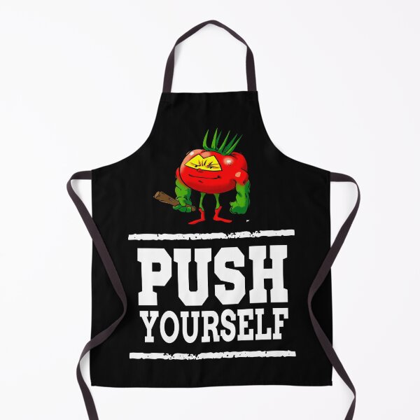 Item preview, Push Yourself Tomato The Barbarian Foodie Superhero Bodybuilder Workout Powerlifter Weightlifter designed and sold by ProjectX23.