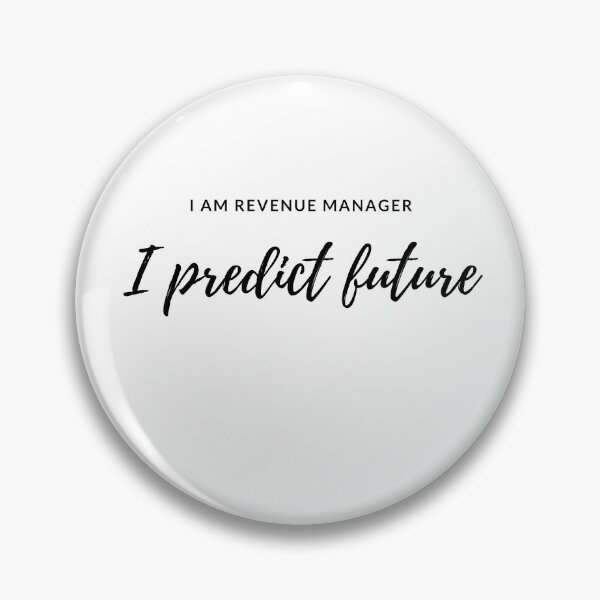 Revenue Manager Predicts Future Black Logo Pin
