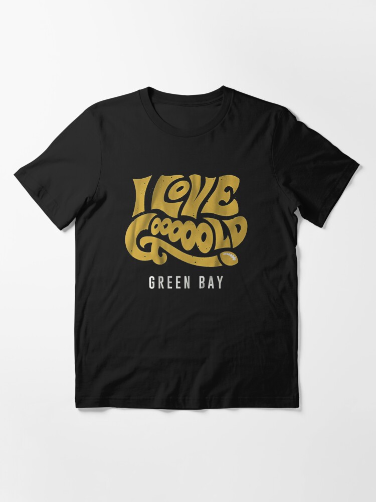 Men's Aaron Rodgers Green Bay Packers I Love Gold T-Shirt Size: Small