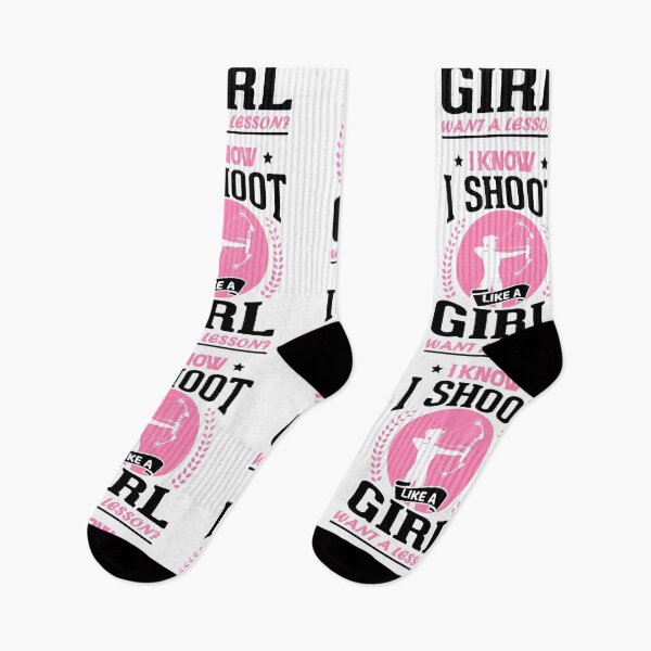 Item preview, I know I Shoot Like a Girl Want a Lesson designed and sold by crazy merchs.
