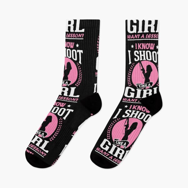 Item preview, I know I Shoot Like a Girl Want a Lesson designed and sold by crazy merchs.