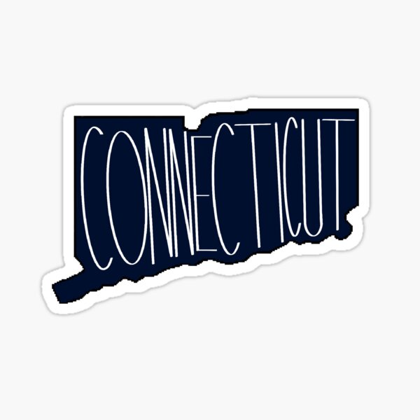 Connecticut in Collegiate Navy Sticker