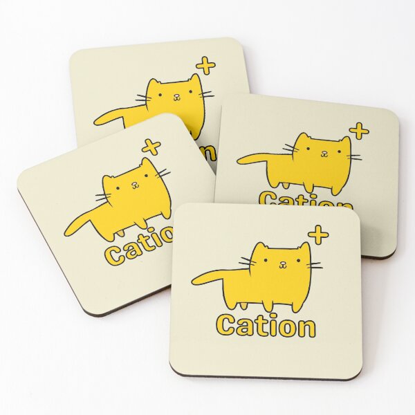 Item preview, Cation chemistry pun designed and sold by Nyanko-Sempai.