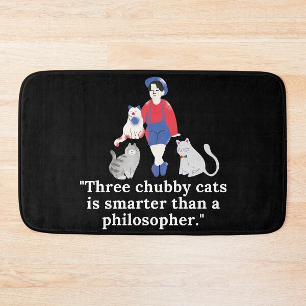 Item preview, Three chubby cats is smarter than a philosopher - Cool Sticker designed and sold by joejiing.