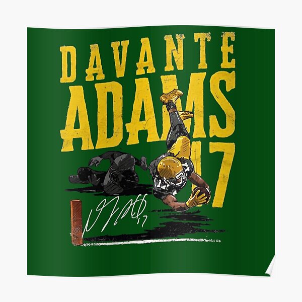 Davante Adams Vintage Green Bay Packers Poster Wall Art Printable