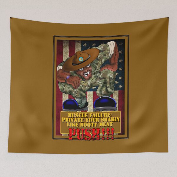 Item preview, Drill Sergeant, Muscle Failure, Push Ups, Motivating Troops, American Flag designed and sold by ronnieyoung.