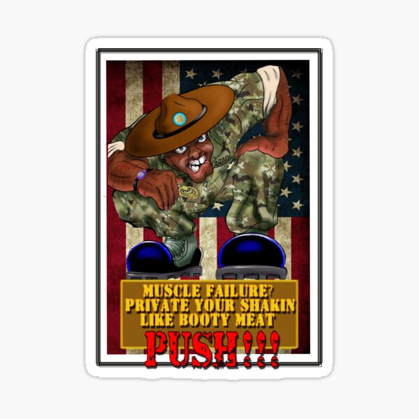 Item preview, Drill Sergeant, Muscle Failure, Push Ups, Motivating Troops, American Flag designed and sold by ronnieyoung.
