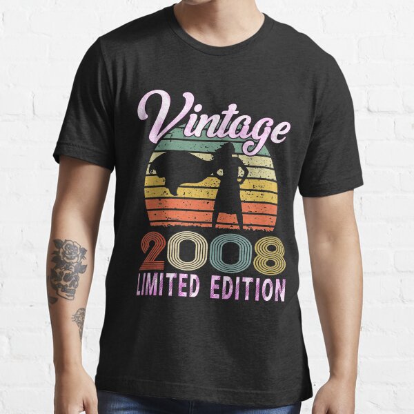 Funny 13 Year Old Gifts Vintage Born 2008 Girls 13th Birthday Gift Essential T-Shirt