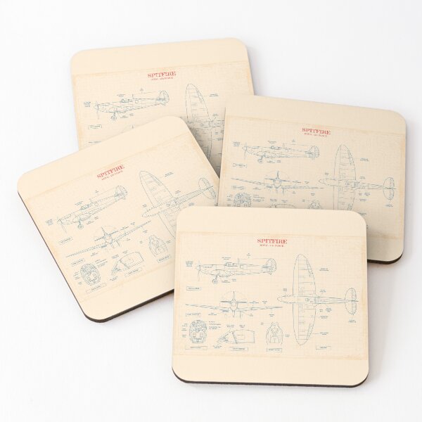 Item preview, SPITFIRE: Royal Air Force (Old Paper Grid) designed and sold by BGALAXY.