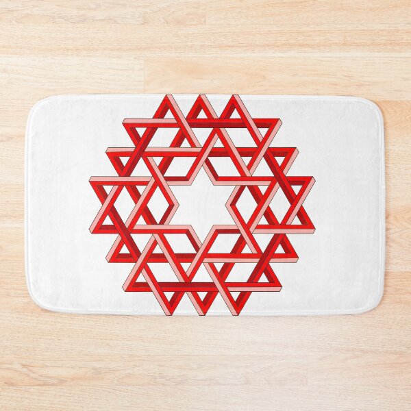 Item preview, Aishwarya Kolam using Penrose Triangle - Red designed and sold by iamAjitDeshmukh.