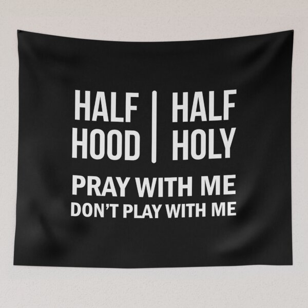 Item preview, Half Hood Half Holy Pray With Me Dont Play With Me Long Sleeve 1 designed and sold by Alexanderhishop.