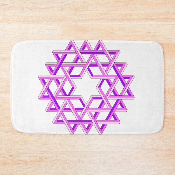 Item preview, Aishwarya Kolam using Penrose Triangle - Pink designed and sold by iamAjitDeshmukh.