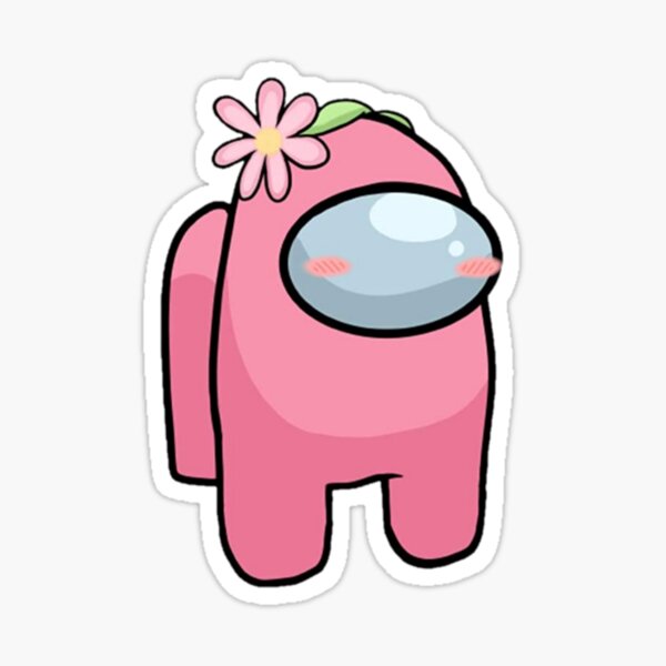Among Us Pink Stickers Redbubble