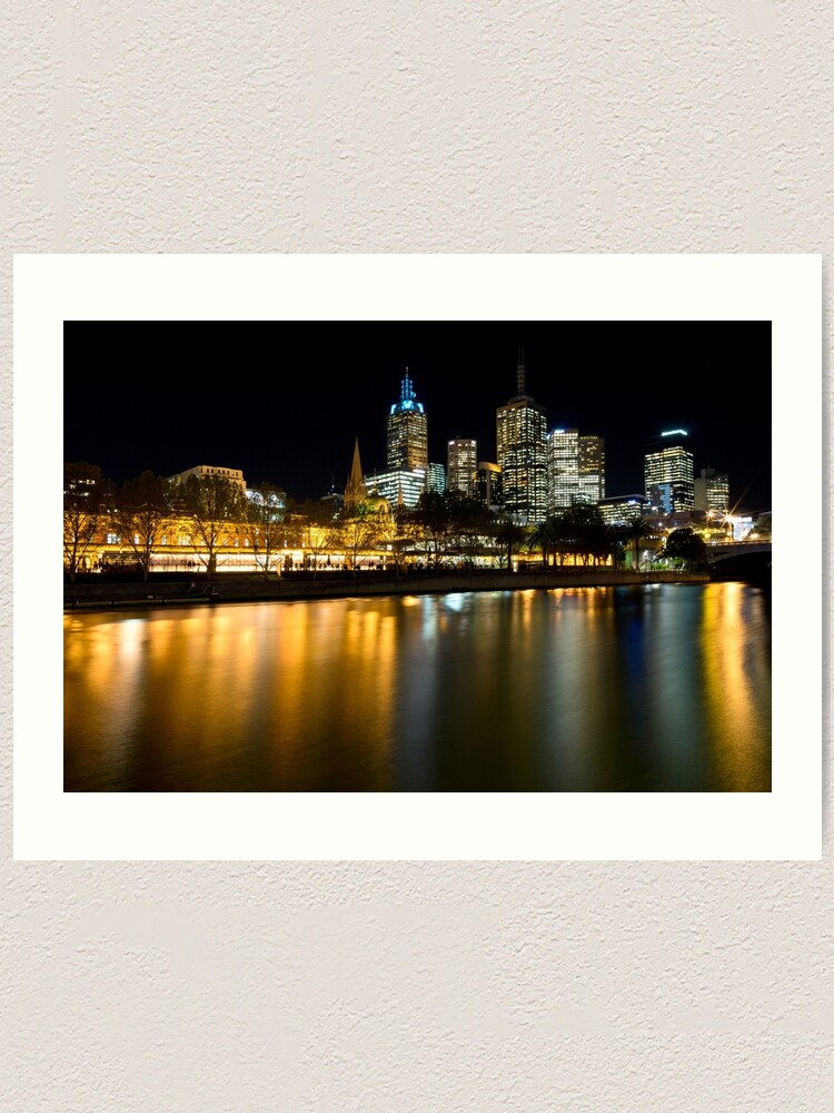 Alternate view of Evenings on the Yarra - Melbourne Australia Art Print