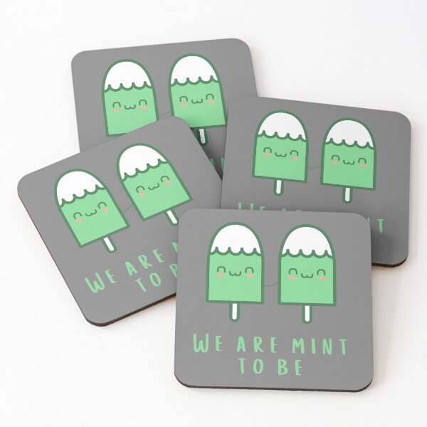 Item preview, We Are Mint to Be, we are meant to be food pun designed and sold by GoodMoodFood.