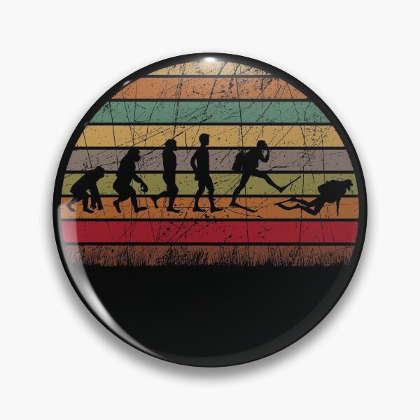 Item preview, Retro Vintage Scuba Diving Evolution Gift for Scuba Diver, Spearfishing, Dive Master designed and sold by xtocky.