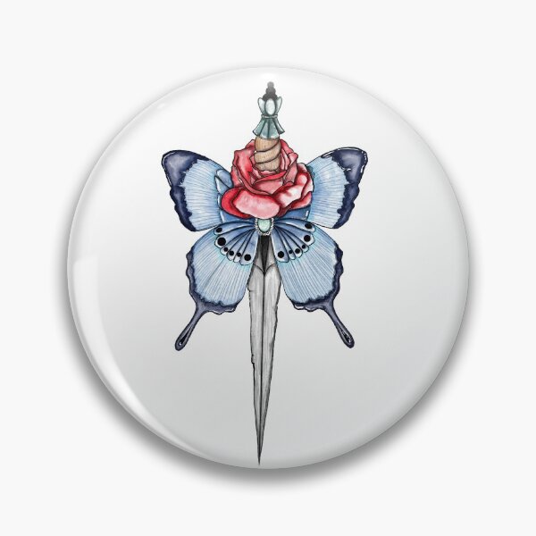 Item preview, Butterfly Dagger Tattoo Design  designed and sold by emassketches.