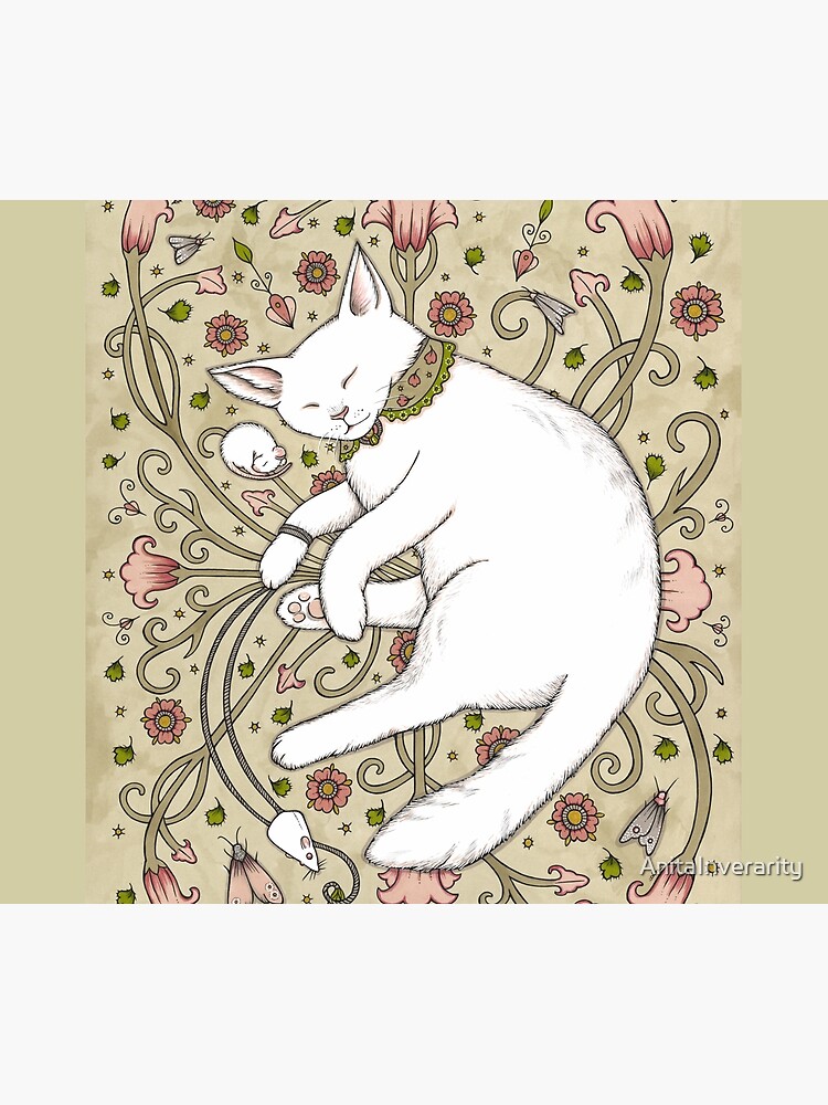 Thumbnail 2 of 2, Duvet Cover, Mice and Moths designed and sold by AnitaInverarity.