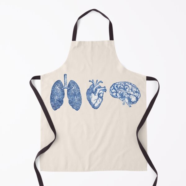 Item preview, A set of human organ, lungs, heart and brain, blue navy designed and sold by Collagedream.