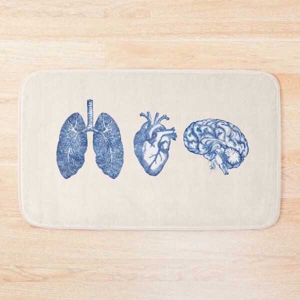 Item preview, A set of human organ, lungs, heart and brain, blue navy designed and sold by Collagedream.