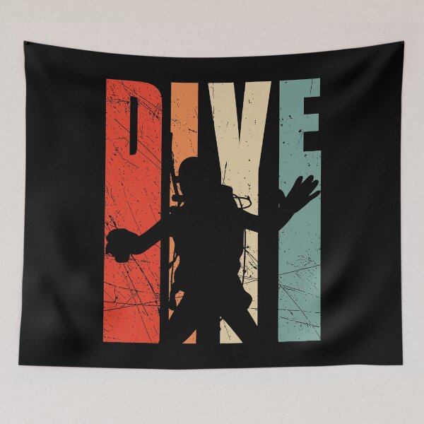 Item preview, Retro Vintage Scuba Diving Gift for Scuba Diver, Spearfishing, Dive Master designed and sold by xtocky.