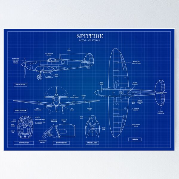 Artikel-Vorschau von SPITFIRE: Royal Air Force (Blueprint), designt und verkauft von BGALAXY.