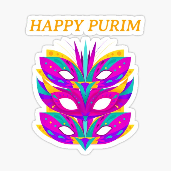 Happy Purim 2021 Costume Sticker