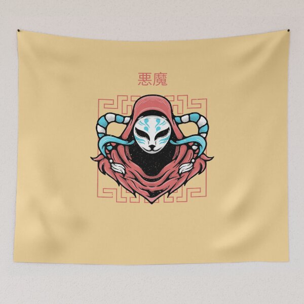 Item preview, Kitsuni mask oni japanese designed and sold by SbitarLemhabel.