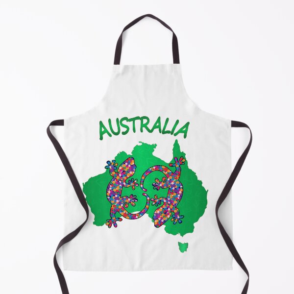 Item preview, Map of Australia with two lizards designed and sold by Kajaniko.
