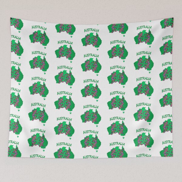 Item preview, Map of Australia with two lizards designed and sold by Kajaniko.
