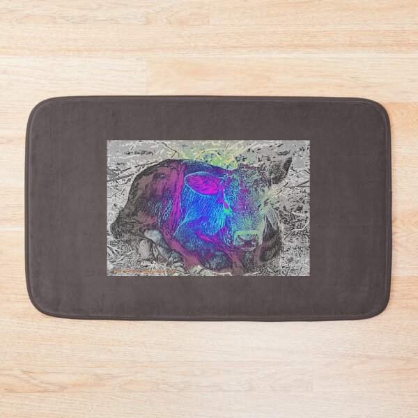 Item preview, COOL COW ART , PYCHEDELIC CALF PRINT  designed and sold by Opalbluerose.