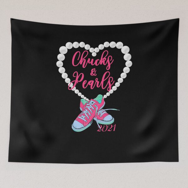 Item preview, Chucks and Pearls Retro Distressed designed and sold by erinlee0803.