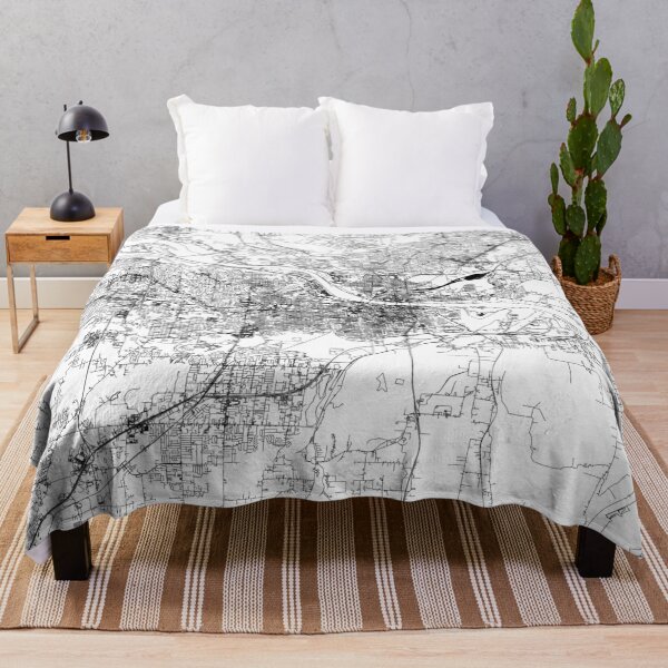 Item preview, Little Rock White Map designed and sold by multiplicitymap.